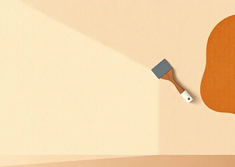 Application d'un enduit décoratif à la lisseuse sur un mur